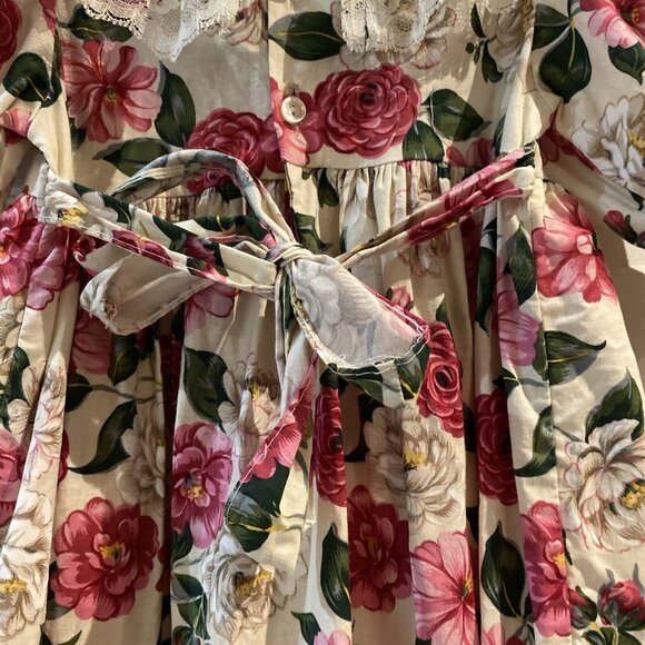 Vintage Little Princess Floral Rose Toddler Girls Dress Lace Size 3 Canada Made - Picture 9 of 12